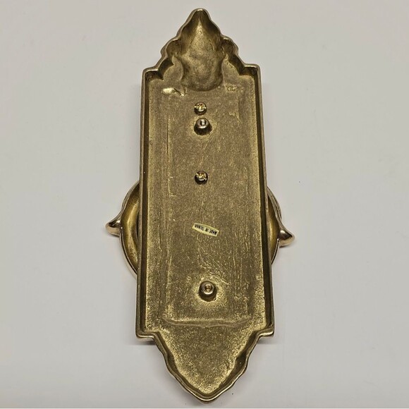 Vintage Lillian Vernon Brass Monogram "W" Door Knocker Baroque Hollywood Regency - Picture 5 of 9